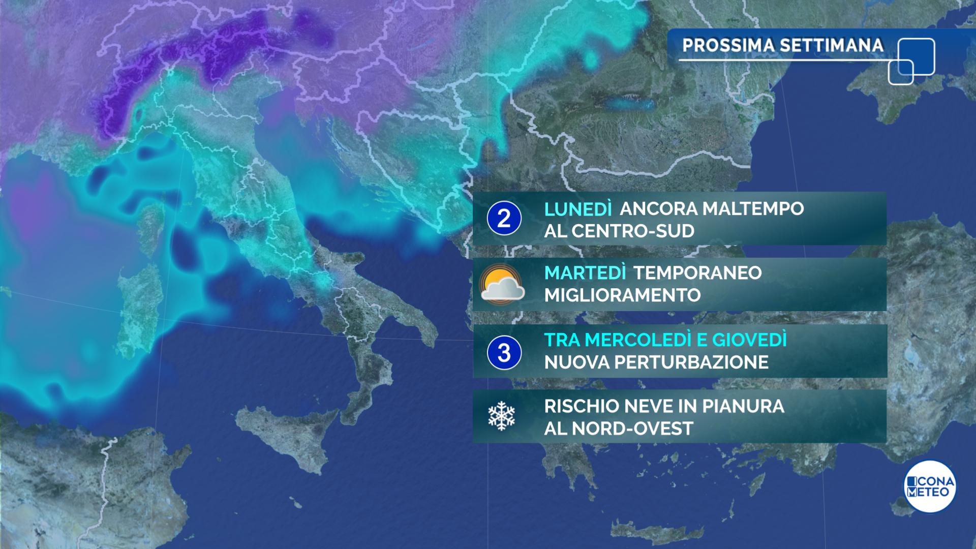 Meteo: Forti Venti, Piogge E Neve Anche Sotto I 1000 M. Gli Aggiornamenti