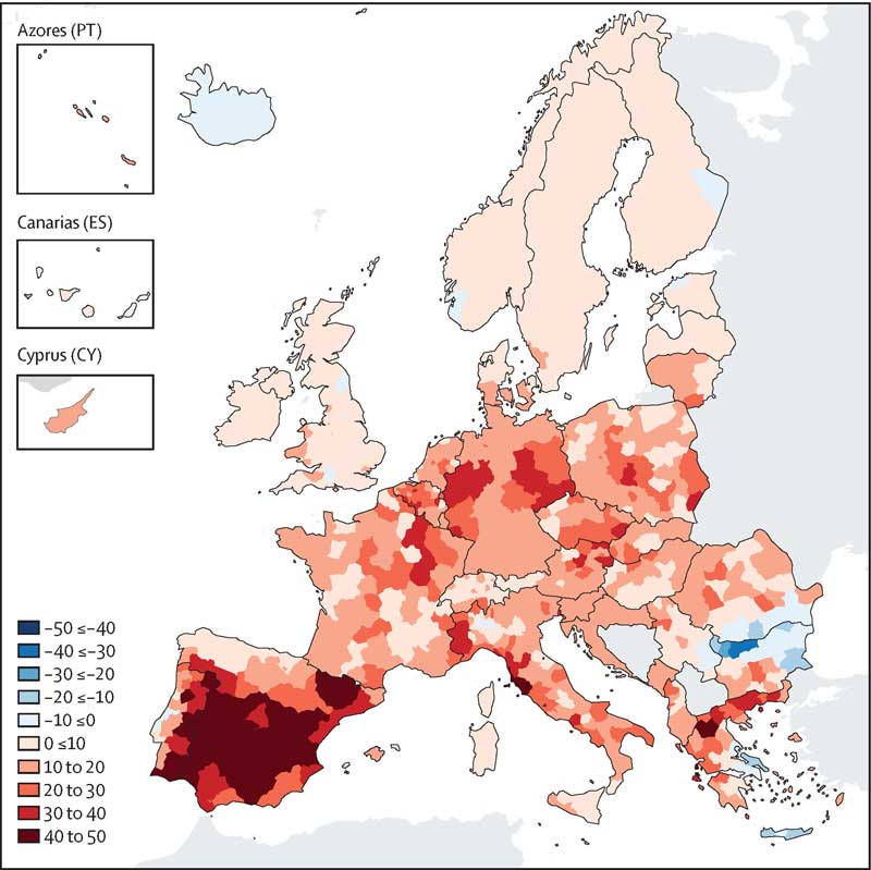 Tendenze dell’incidenza della mortalità correlata al caldo 