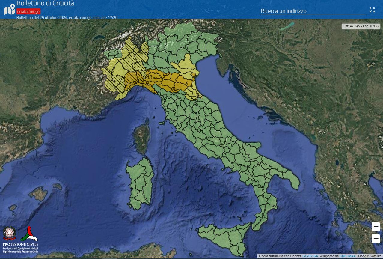 allerta meteo 26 ottobre 2024