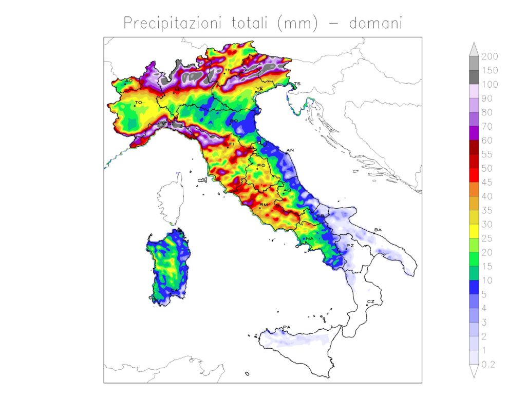 maltempo martedì 8 ottobre