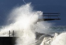 vento tempesta ciara lago ginevra