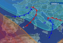 meteo venerdì