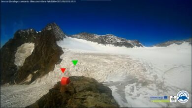 Altipiano di Fellaria/Palù flusso glaciale in time lapse 2022/2023