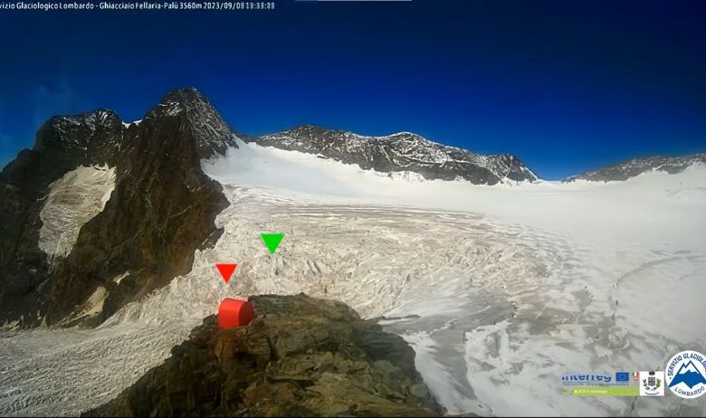 Altipiano di Fellaria/Palù flusso glaciale in time lapse 2022/2023